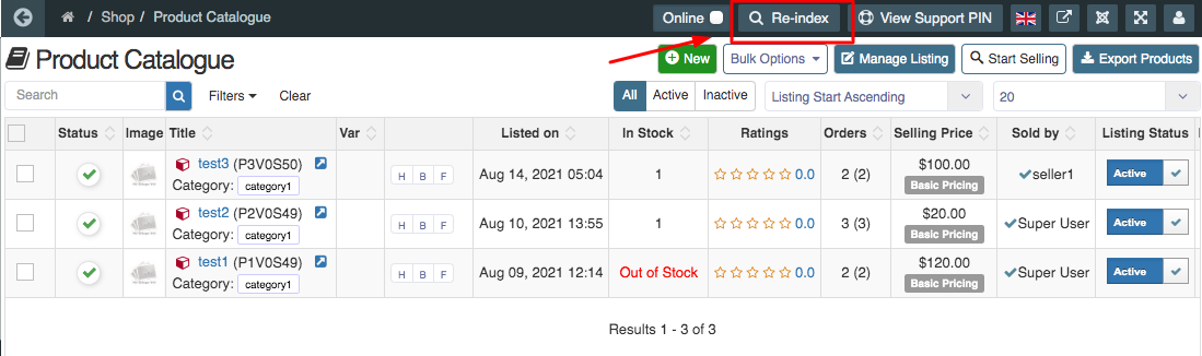 After rebuild the cache